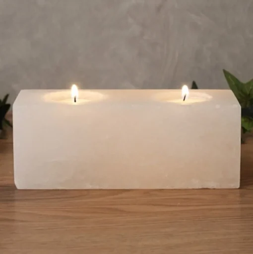 Twin Cube White Line - theelichthouder