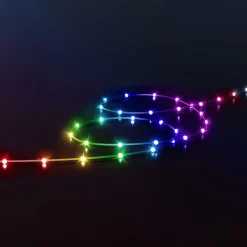 Twinkly Dots LED lichtketting RGB, zwart, IP44, 10m