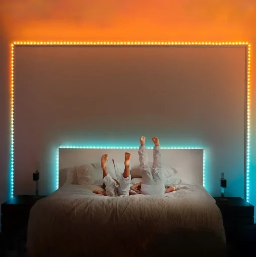 Twinkly Dots LED lichtketting RGB, zwart, IP44, 10m