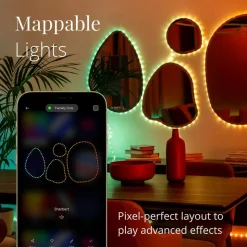 Twinkly Dots LED lichtketting RGB, zwart, IP44, 10m