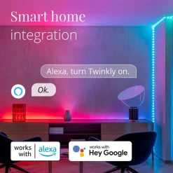 Twinkly Dots LED lichtketting RGB, zwart, IP44, 10m