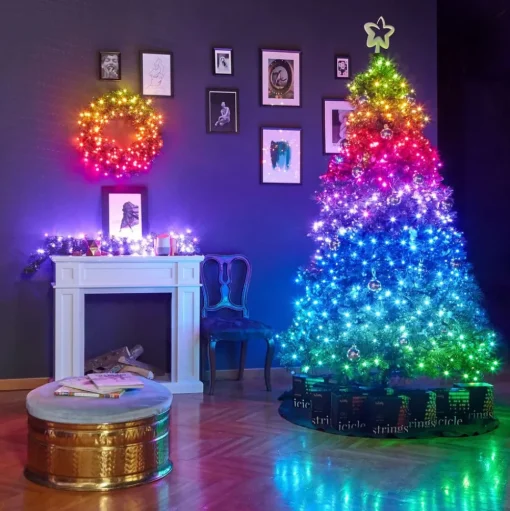 Twinkly RGB lichtkettingen, zwart, 250 lampjes 20m