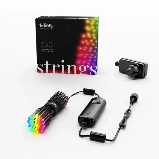 Twinkly RGB lichtkettingen, zwart, 100 lampjes 8m
