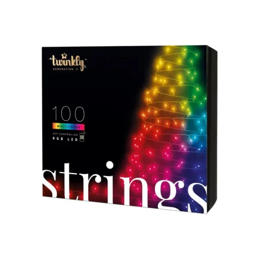 Twinkly RGB lichtkettingen, zwart, 100 lampjes 8m
