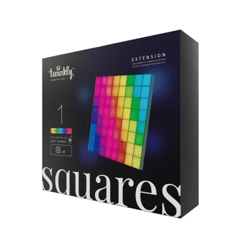 Twinkly RGB zwart IP20 1 uitbreiding