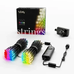 Twinkly RGBW lichtketting, 250-fl. 20m zwart