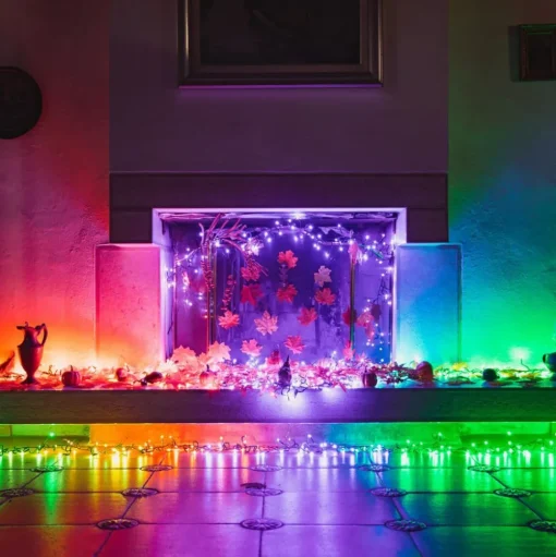 Twinkly RGBW lichtketting, 250-fl. 20m zwart