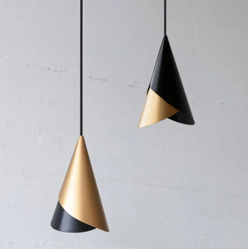 UMAGE Cornet hanglamp zwart/messing