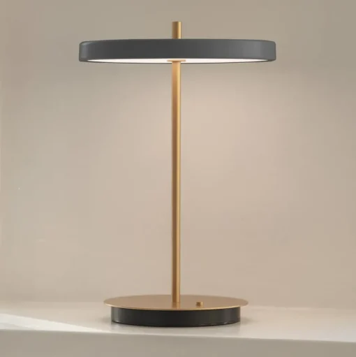 UMAGE LED oplaadbare tafellamp Asteria Move antraciet/messing 31cm