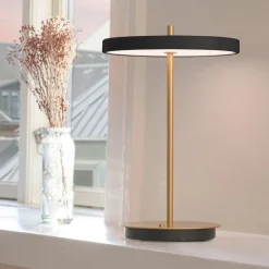 UMAGE LED tafellamp Asteria Move zwart/messing 31 cm
