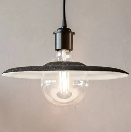UMAGE Shade hanglamp zwart met kap van vilt