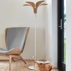UMAGE vloerlamp Jazz oak vloerstandaard wit