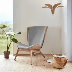 UMAGE vloerlamp Jazz oak vloerstandaard wit