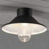 Vega LED plafondlamp, buiten, zwart, Ø 30 cm