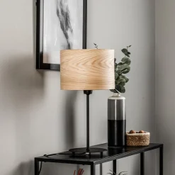 Veneer tafellamp kernhout essen Ø 25 cm
