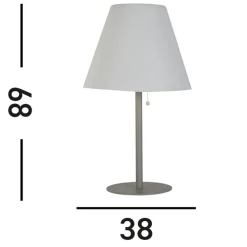 Venice I LED tafellamp op zonne-energie, IP44, wit/zilver