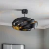 Vento plafondlamp, zwart, Ø 50 cm, metaal, E27