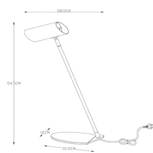Verfijnde bureaulamp Hester, zwart
