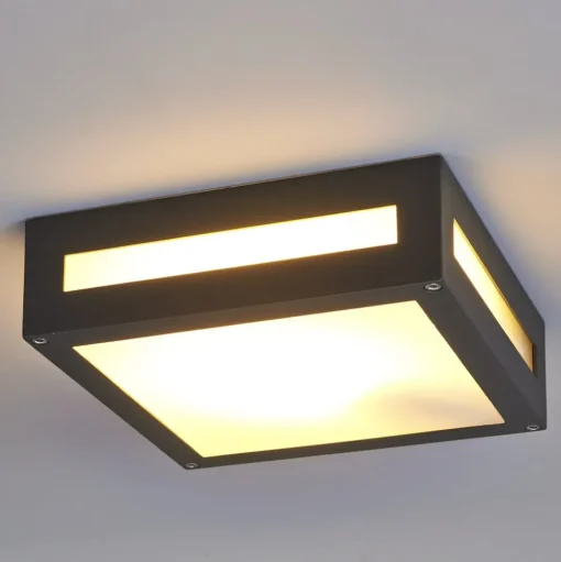 Vierkante buiten-plafondlamp Nerea