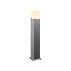 Vierkante tuinpadverlichting SLV, hoogte 90 cm, grijs, roestvrij staal