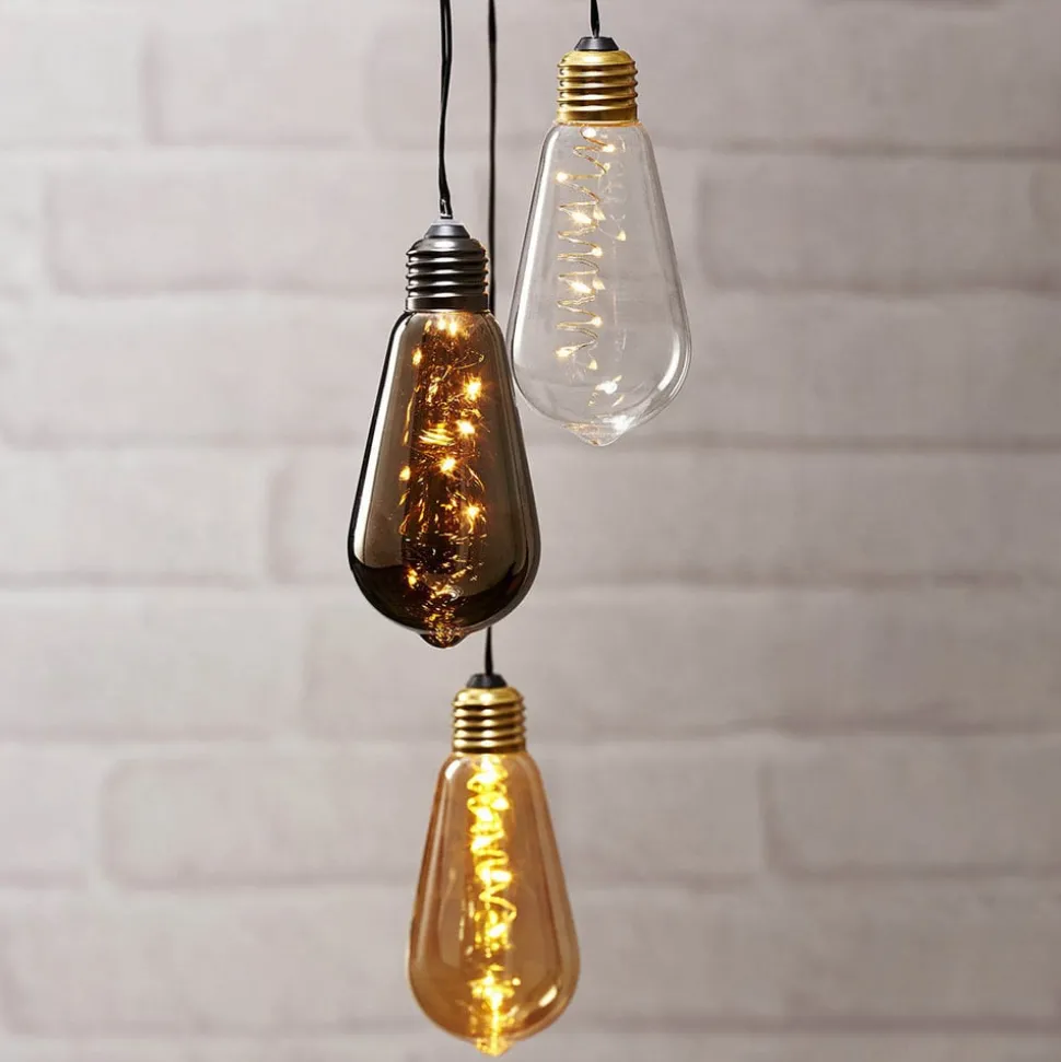 Vintage-LED sfeerlamp Glow met timer, rook