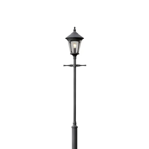 Virgo lantaarnpaal, 1-lamp, mat zwart