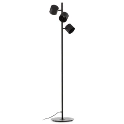 Vloerlamp 1047, 3-lamps, zwart