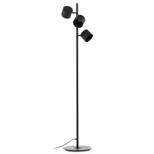 Vloerlamp 1047, 3-lamps, zwart