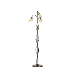 Vloerlamp Alga, 3-lamps, ijzer, glas, Florentijn