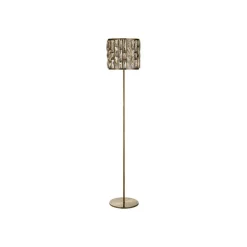 Vloerlamp Bijou, messing, kristalglas
