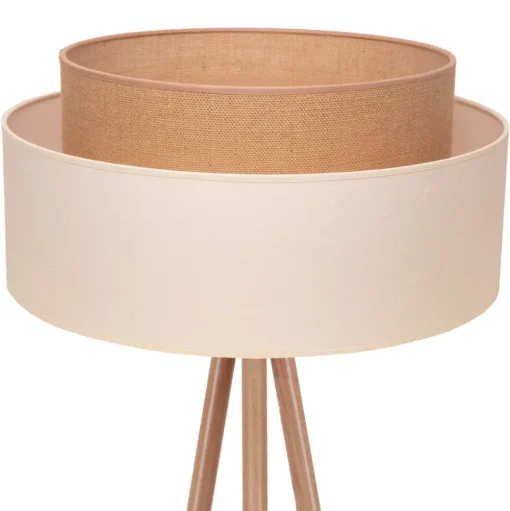 Vloerlamp Boho, driepoot ecru/jute hoogte 145 cm