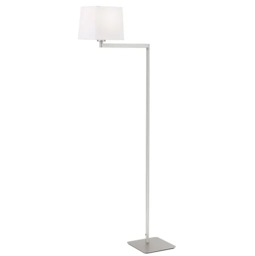 Vloerlamp Carlton, mat nikkel