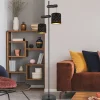 Vloerlamp Clarke, 2-lamps, verstelbaar