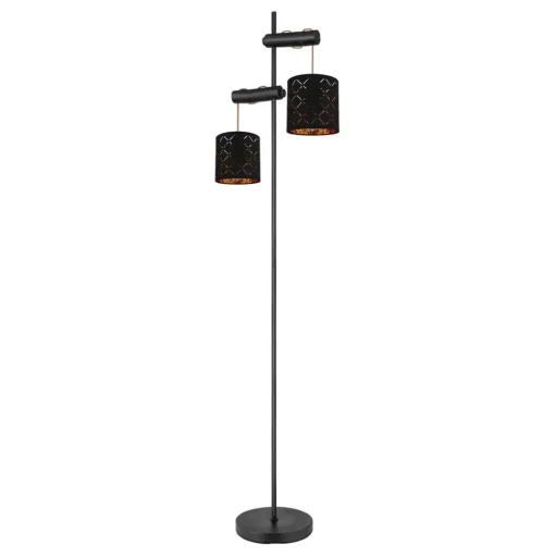 Vloerlamp Clarke, 2-lamps, verstelbaar