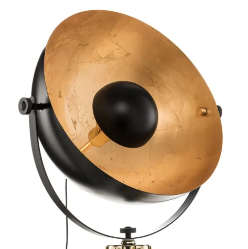 Vloerlamp Covaleda med driepootsframe zwart/goud