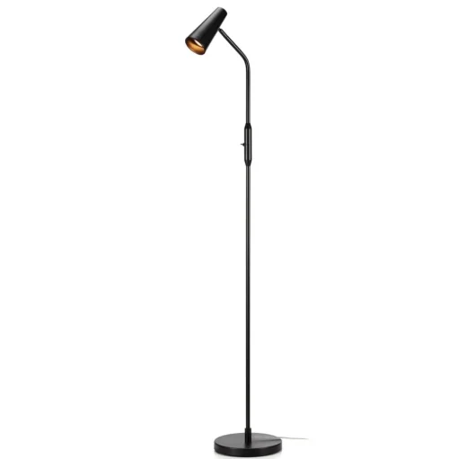 Vloerlamp Crest zwart beweegbare kap