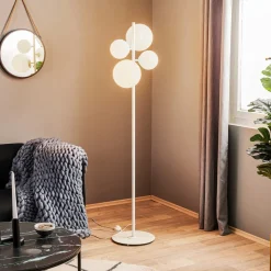 Vloerlamp Dione, 4-lamps, wit