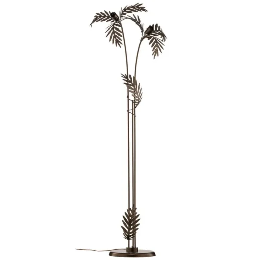 Vloerlamp Dubai in bladlook, 2-lamps, brons