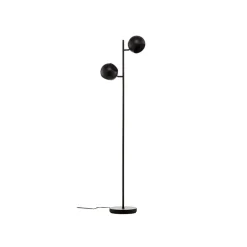 Vloerlamp Edgar, 2-lamps, zwart