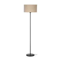 Vloerlamp Feniglia met linnen kap naturel