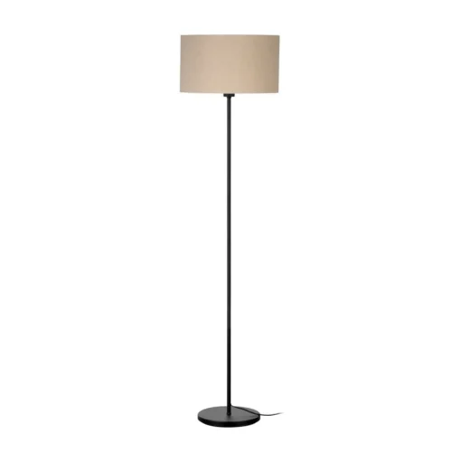 Vloerlamp Feniglia met linnen kap naturel