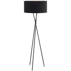 Vloerlamp Fondachelli met zwart kap