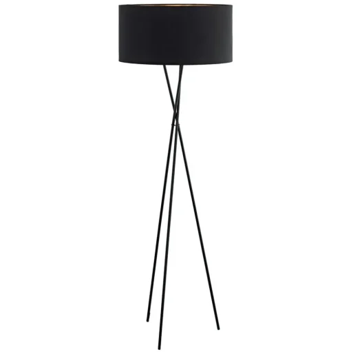 Vloerlamp Fondachelli met zwart kap