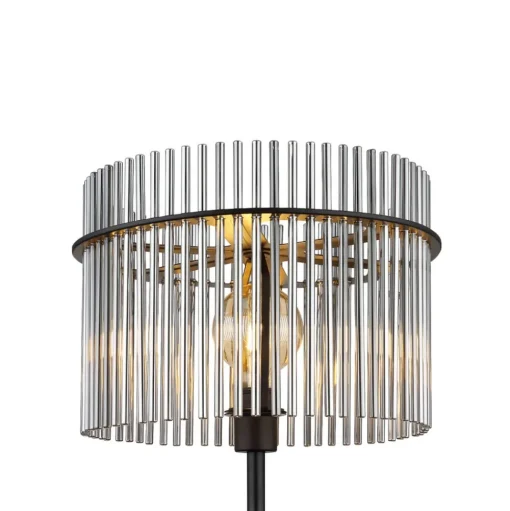 Vloerlamp Gorley, hoogte 152 cm, rookgrijs, glas/metaal