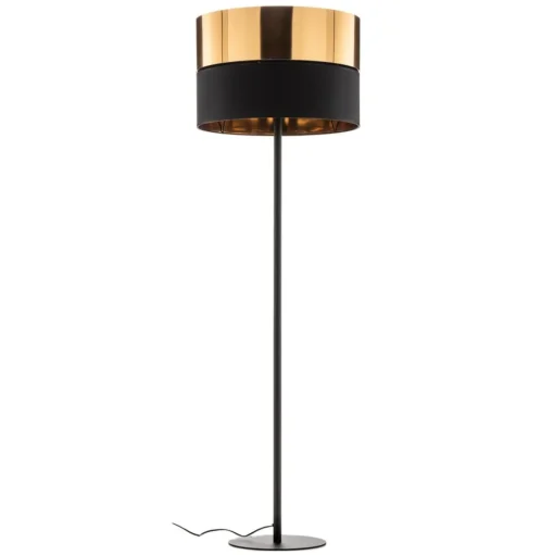 Vloerlamp Hilton, zwart/goud