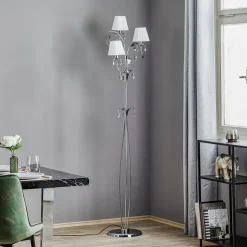 Vloerlamp Jacqueline, 3-lamps, wit