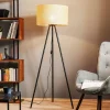 Vloerlamp Juta met driepoot