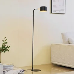 Vloerlamp Kaida, zwart, metaal