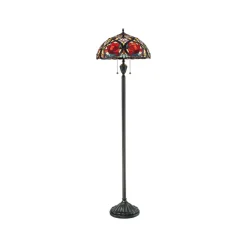 Vloerlamp Larissa met kap in Tiffany-design