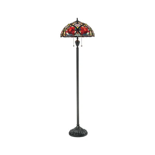 Vloerlamp Larissa met kap in Tiffany-design
